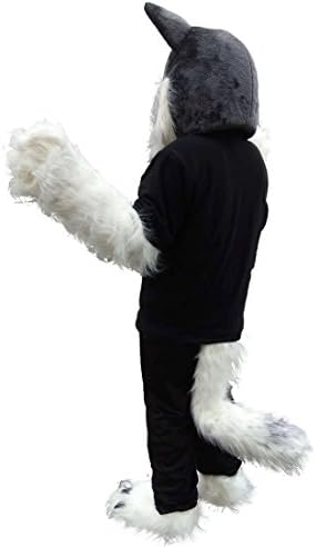 Poliție Grey Wolf Costum Costum Mascot Plush cu mască pentru petreceri de cosplay pentru adulți Halloween îmbrăcați -vă