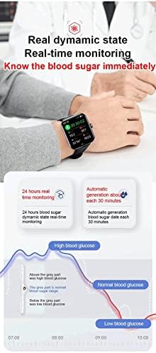 Monitorizarea glicemiei neinvazive Smart Watch - ceas sport de modă cu tensiune arterială, nivel de oxigen din sânge și monitorizare