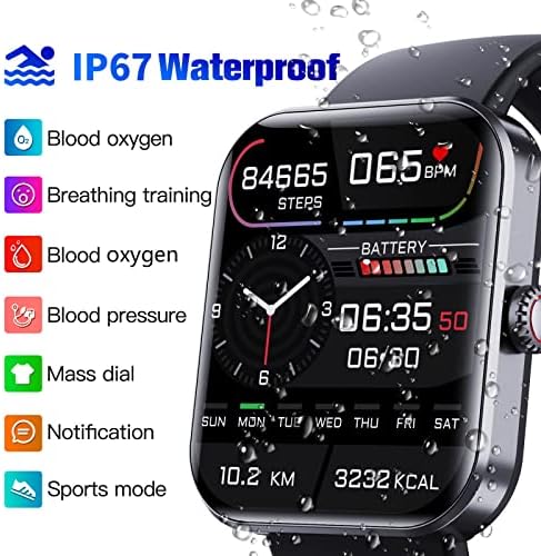 Fudgio Bluetooth Fashion Smartwatch Upgrade- F57L Smartwatch Smartwatch Non Invaziv Slujit Test Smart Watch Blood Glucoză Testând