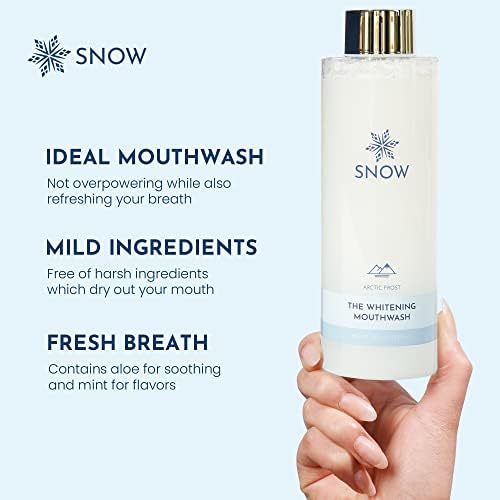 Zăpadă de îngrijire orală de îngrijire a dinților de albire a gurii | Spălări de albire fără alcool | Promovează respirația