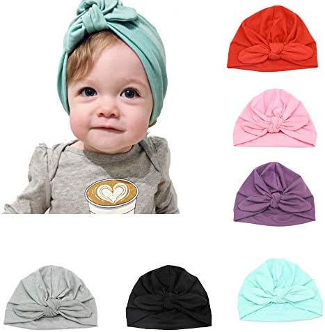 G-Tree Baby Headband Set - 6 pack Tollder headwraps pentru fete pentru copii, soft Baby Knot Headbands nou-născut Baby Toddler