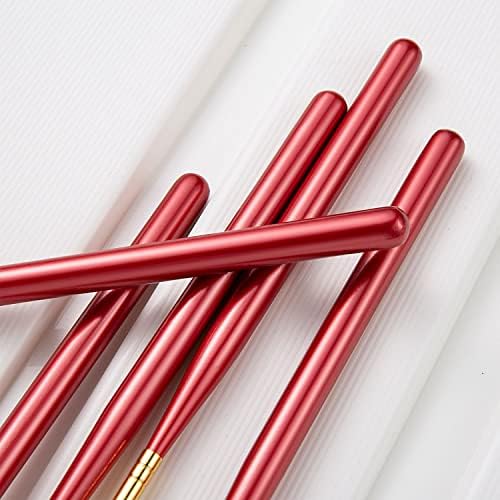 Lepsjgc 5pcs gel roșu extensie perie pensulă de unghii arta manichiura desenând instrumente de pictură