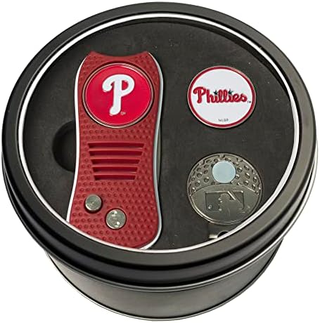 Echipa de Golf MLB Philadelphia Phillies Set cadou Switchblade Divot Tool, Cap Clip, & amp; 2 Markere cu bile emailate cu două