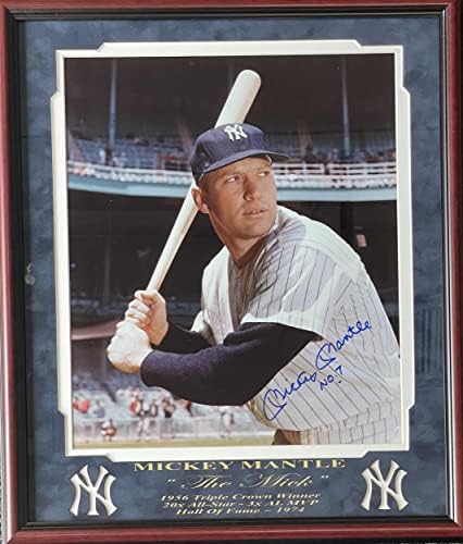 Mickey Mantle Autographed Framed 16x20 Foto - Fotografii MLB autografate