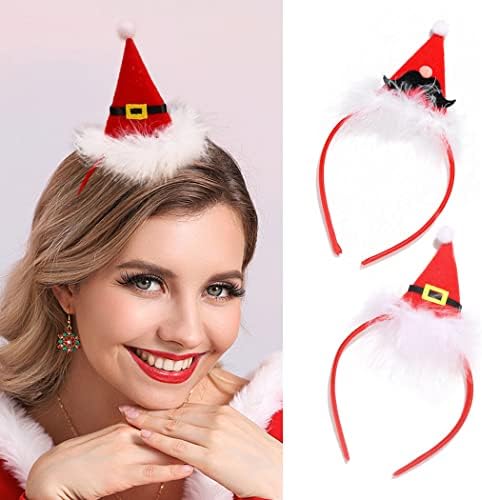 CLOACE Crăciun Headbands Xmas Hair Hoop roșu Santa Hat Hairband Partidul costum păr accesorii pentru femei și fete