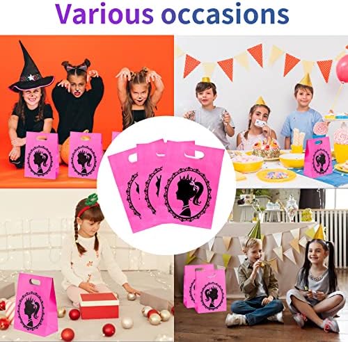 24 piese Cute Girl Party pungi cu manipulate Rose Red fete Printesa tema partid favoruri sac de carton pungi pentru bomboane