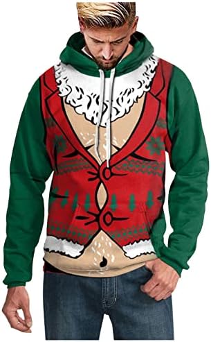 Guolarizi toamna & amp; iarna imprimate Crăciun Top lung cu glugă cu mâneci bărbați pulover interesante bărbați Hoodies & amp;