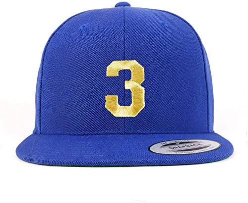 Trendy Apparel Shop Numărul 3 Fir De Aur Plat Bill Snapback Baseball Cap