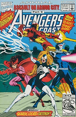 Avengers West Coast anual 7 VF; Marvel carte de benzi desenate / asalt asupra Armor City 2
