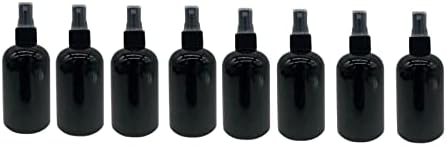 Natural Farms 4 oz Black Boston BPA sticle gratuite - 8 pachete recipiente reîncărcabile goale - uleiuri esențiale produse