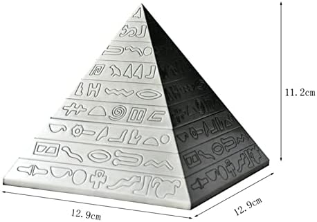 FXJ Ashtray Creative Fashion Decoration Classic Vintage Egiptean Metal Piramidă sculptată cu capac Ashtray Decorare pentru