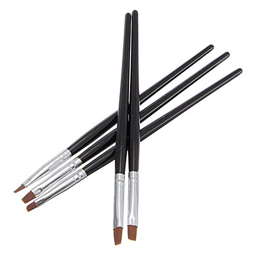 WSLOFTYGYD 5 PCS Set de perie de unghii 5 Dimensiuni Pink Light Therapy Pen UV Gel Manicure Pensule Potrivit pentru salon profesional