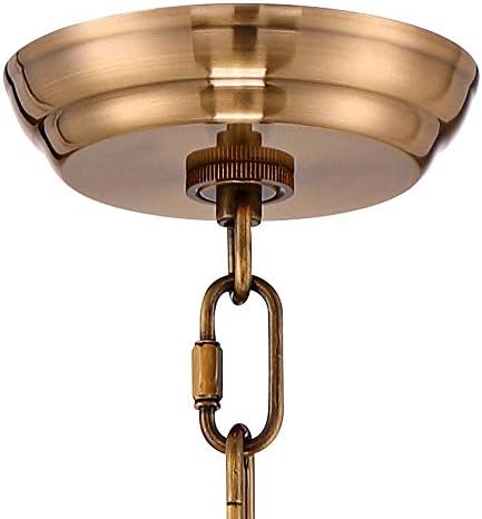 Possini Euro Design Donovan Antic Brass Hanging Pandantion Iluminat de 13 Lățime modernă industrială de sticlă limpede pentru