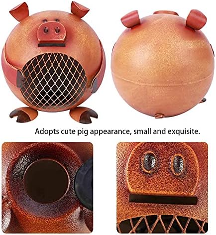 Iron Piggy Bank, cutii de economisire a monedelor, metal drăguț piggy bancă vintage monede monede, monedă în formă de porc