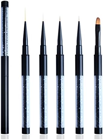 Lukeo Matte Black Acrilic Unghia Pensulă Artă de unghii Pictură Pen perie UV Gel Poloneză Rinonă Cristal Cristal Acrilic Denumirea