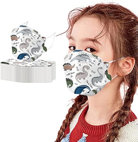 JMETRIE 50pc copii de unică folosință fata masca dinozaur imprimare Fata acoperi respirabil confortabil masca pentru Copii