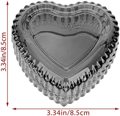 Cutie de bijuterii pentru inimă cutie cadou în formă de inimă de cristal: cutie de bijuterii în relief cutie de bomboane transparentă