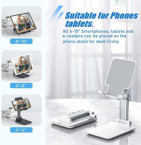 Stand de telefon OGMAPLE pentru birou, suport portabil pentru telefon universală suport pentru telefon mobil, pliabil și înălțime,