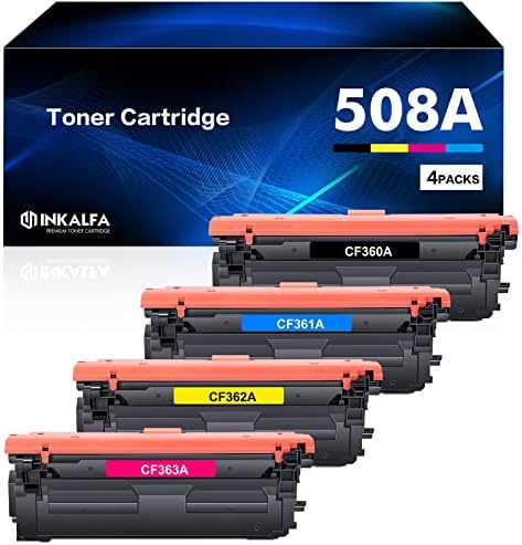 508a cartuș de toner: 4 pachet înlocuitor compatibil pentru HP 508A CF360A CF361A CF362A CF363A 508X pentru HP Color Enterprise
