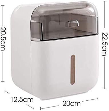 Nerdoh suport de hârtie igienică polivalentă cu raft de telefon și depozitare a sertarului, cutia de pumn montat pe perete