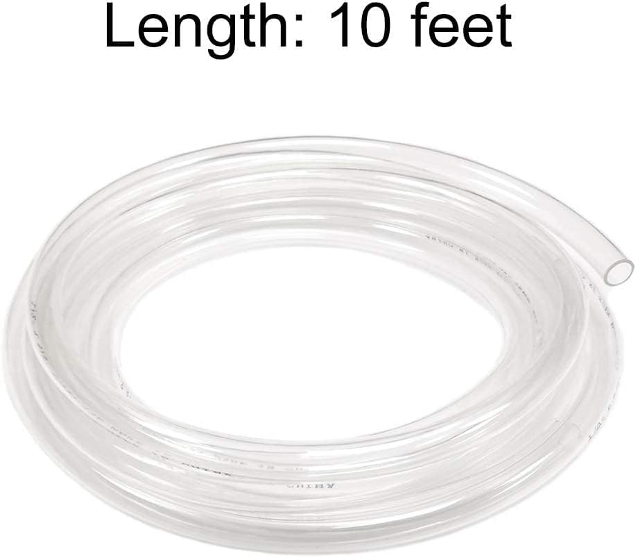10ft x 3/16 ID Tub de vinil limpede, furtun de tub din PVC hibrid flexibil, tub ușor de plastic uv furtun de vinil rezistent