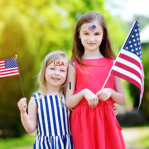 Super 3r față și braț American Independence Day Flower Braț cu steagul american Decorativ de transfer de apă Autocolant nu