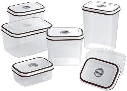 Set de containere etanșe pentru depozitarea alimentelor Lille Home 6, organizator de bucătărie și cămară, recipient din Plastic