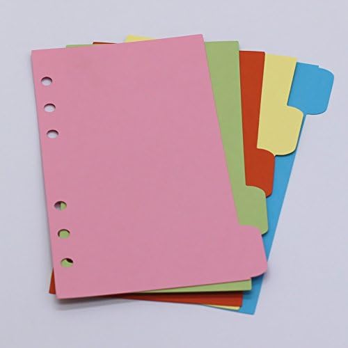 Lung TAO 12 Set A6 6 găuri durabil colorate vrac frunze Notebook scrie-pe separatoare Index separatoare cu lianți clare