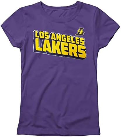 OutStuff Los Angeles Lakers Youth Girls 7-16 Team Team Wordmark Logo Tricou