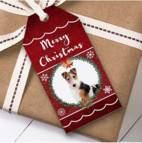 Fox Terrier Câine Cadou De Crăciun Tag-Uri