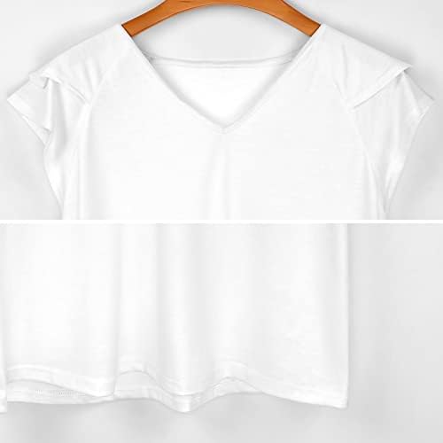Cofeina molecula Gamer tocilar Geek știință Femei T Shirt imprimare Zburli maneca scurta V gât tricou bluze topuri Casual