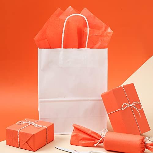 Packanewly Vrac cadou ambalaj hârtie absorbantă, 100 coli mandarina, 15 x 20 Inch cadou Wrap hârtie pentru Art Craft Festival