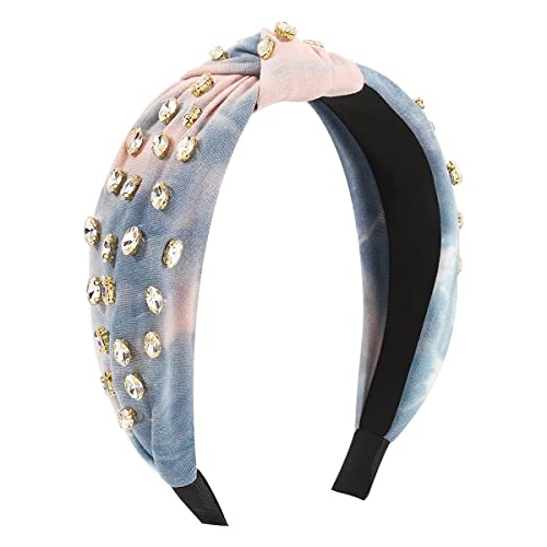 Înnodate Headbands pentru femei Perla Stras cristal impodobita Roz Verde catifea moda Elegant doamnelor Accesorii de par