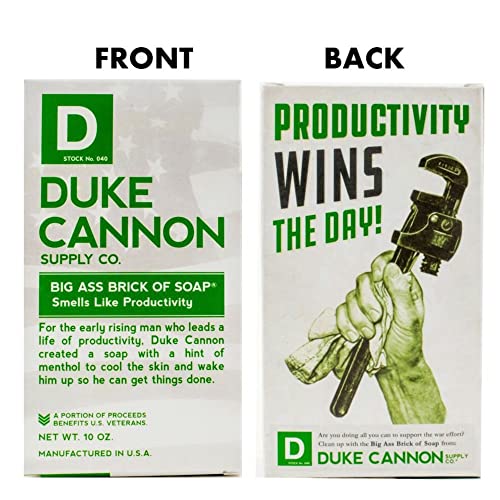 Duke Cannon Supply Co. Colecția Big Ass Brick of Soap Bar pentru bărbați Din Al Doilea Război Mondial miroase a Productivitate