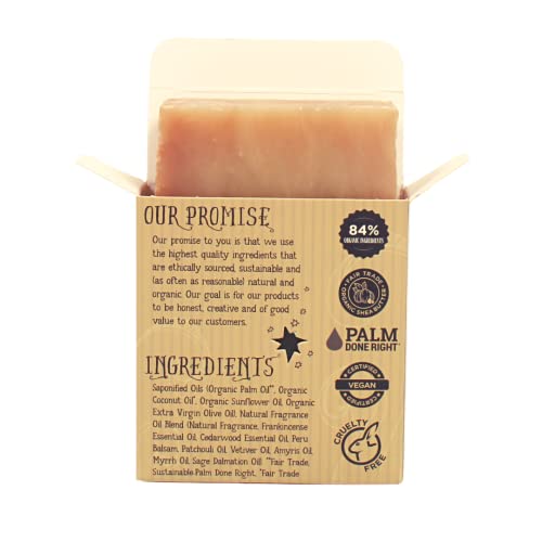 Varina Organic Frank and Myrrh Bar Soap-curățare delicată pentru pielea sensibilă, mirosuri de Pământ - Pachet 3-experimentați