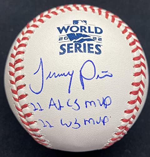 Jeremy Peña 22 WS MVP 22 ALCS MVP semnat Logo World Series Baseball MLB Holo - Baseballs autografate