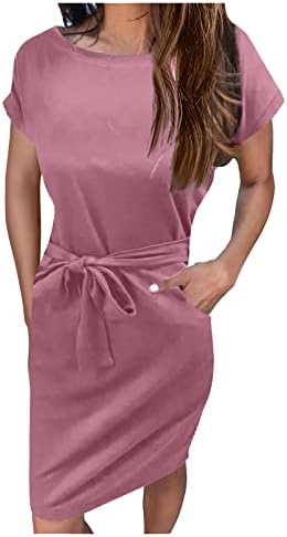 Rochii casual zefotim pentru femei 2023 Afaceri elegante cu mânecă scurtă v gât slim rochie