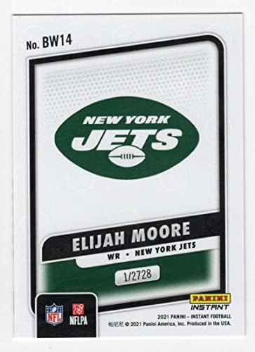 Elijah Moore RC 2021 Panini Instant Black & White /2728 Rookie BW-14 Jets NFL