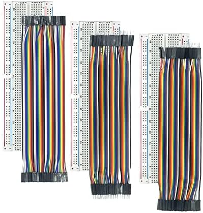 Kit de bord de laborator Starfa, includ 3 x Pâine + 3 x 20 cm Jumper Wire M2 M/F2 M/F2 F Compatibil cu Arduino Raspberry PI