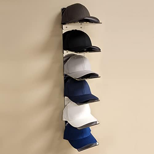 OnDisplay Luxe Acrylic Hat Rack Display-Organizator De Șapcă De Baseball Montat Pe Perete