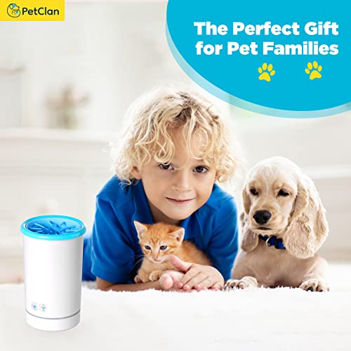 PetClan Automatic Dog Paw Cleaner, mașină de spălat automată portabilă pentru labe de câine cu peri moi din silicon și prosop