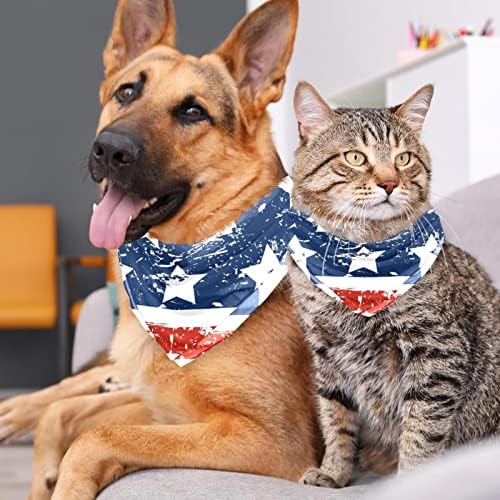 2 pachet câine bandana fericită 4 iulie SUA independență Ziua fetei băiat pentru animale de companie salopete eșarfă de câine