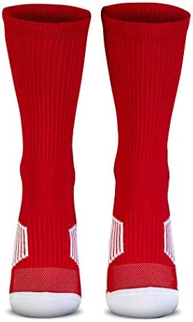 ChalkTalkSports Custom Team Number Socks Echipaj | Șosete atletice pentru tineret și adult roșu | Alegeți numărul dvs.