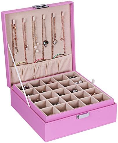 Cutie de bijuterii BEWISHOME pentru femei organizator de bijuterii cutii de bijuterii afișare cutie de depozitare suport organizator