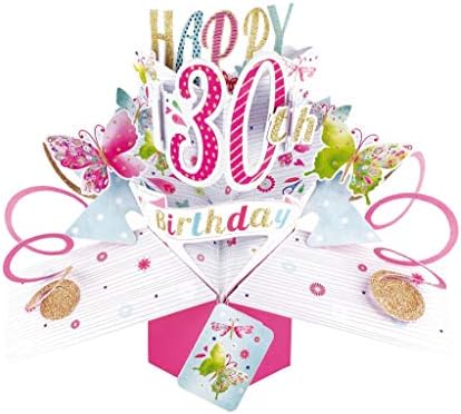 Fericit 30th Birthday Pop-Up Felicitare Original Second Nature 3d Pop Up Carduri