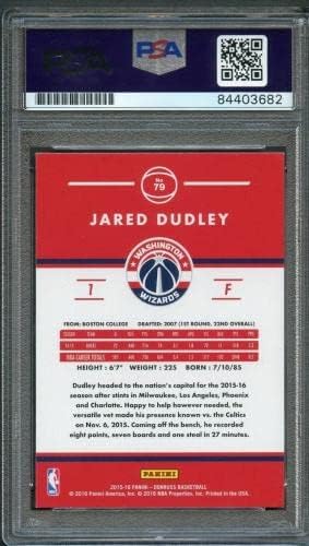 2015-16 Donruss 79 Jared Dudley semnat card automat PSA Slabbed - Basketball Slabbed Rookie Cards