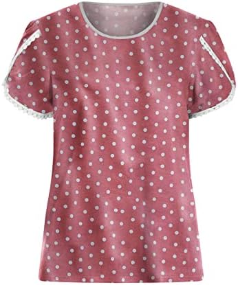 Tricou de top al gâtului echipajului de vară pentru fete 2023 cu mânecă scurtă grafică grafică gălbenită bluză lounge bs bs