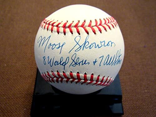 Moose Skowron 8x World Series 7X All -Stars Yankees semnat auto -oal baseball JSA - baseballs autografate