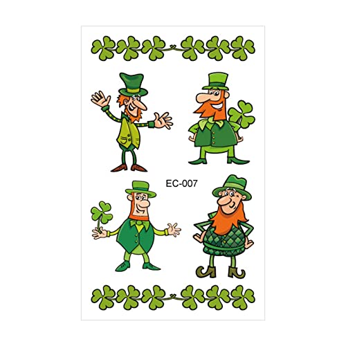 St. Patricks Day Tatuaje Decorative Verde Irlandez Tatuaje Temporare Autocolante Pentru Copii Femei Bărbați St. Patricks Day