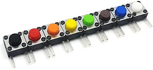 7 Culoare 6 * 6 * 10.5mm DIP tactil comutator 6mmx6mmx10.5mm micro comutator 6x6x10.5mm comutator buton de 2 picioare partea -